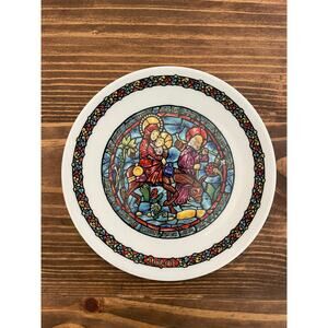 Limoges France Noël Vitrail Flight Into Egypt Collector Plate 1995